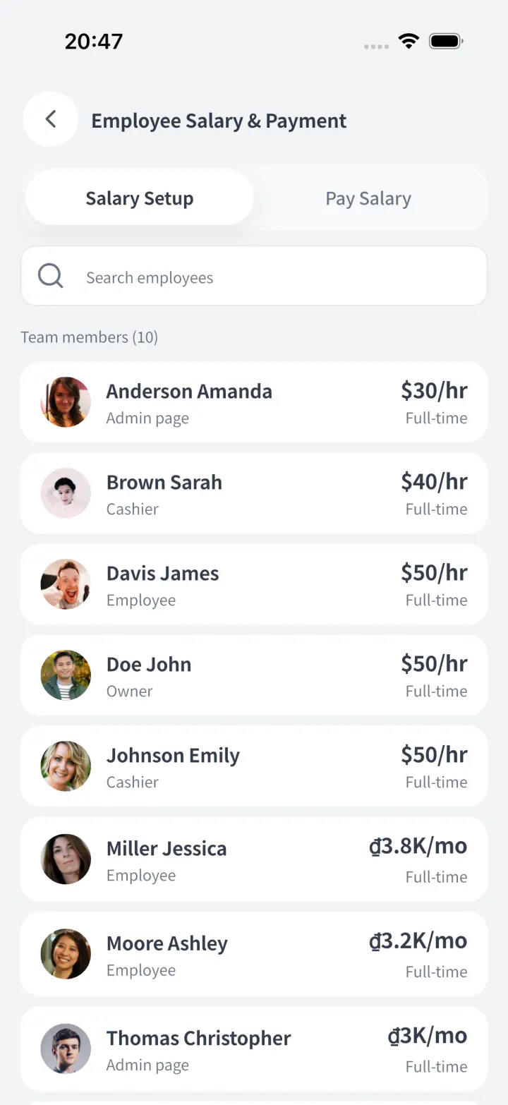 Payroll built from recorded and confirmed clock-in and clock-out times